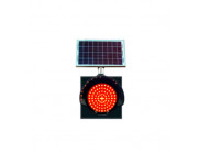Светодиодный светофор с солнечной панелью MFK 9521 24 x 24 см красный